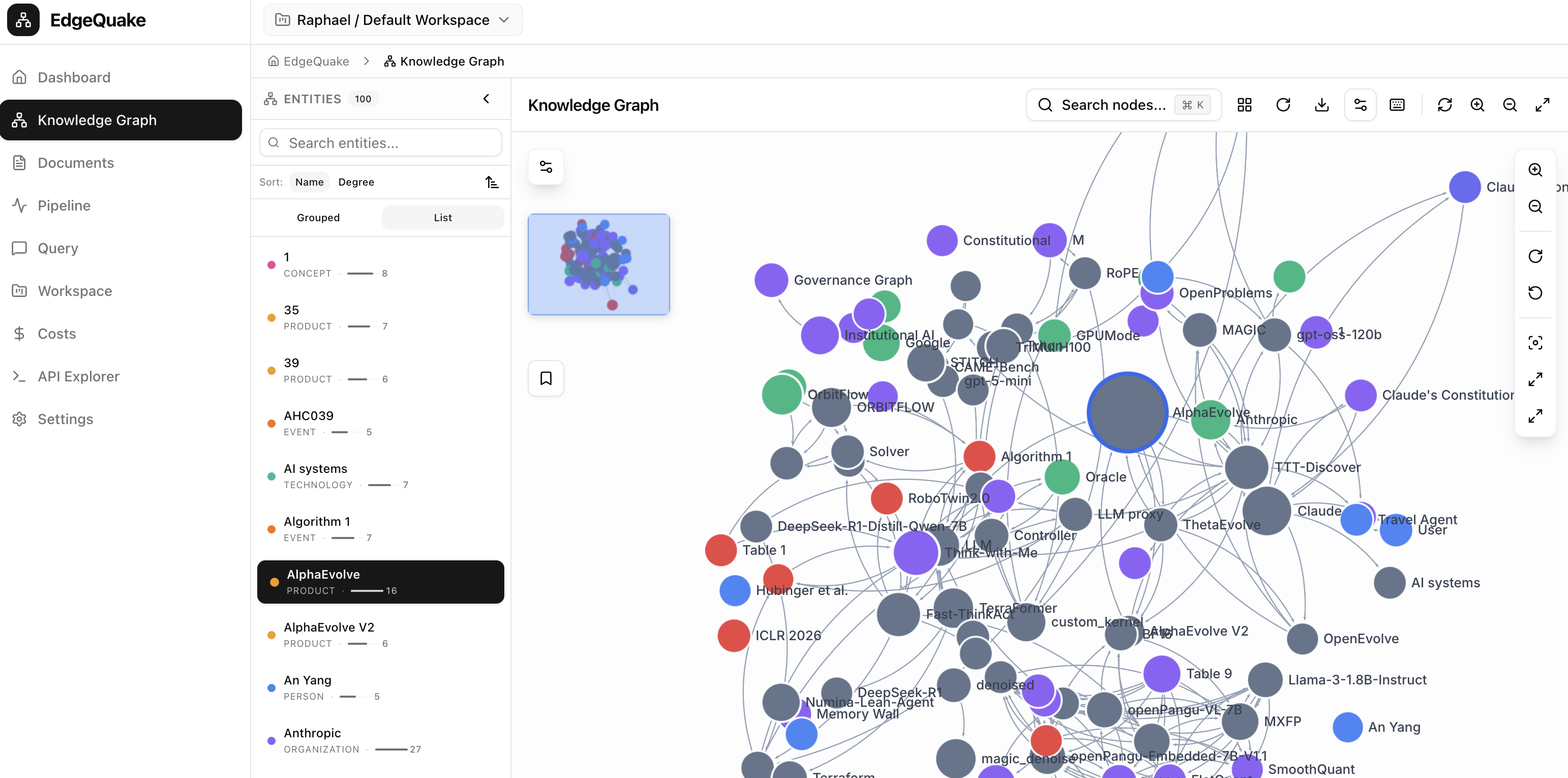 EdgeQuake frontend screenshot from repository documentation