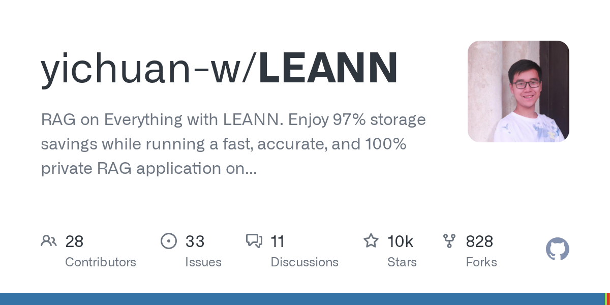 LEANN - Low-storage vector database