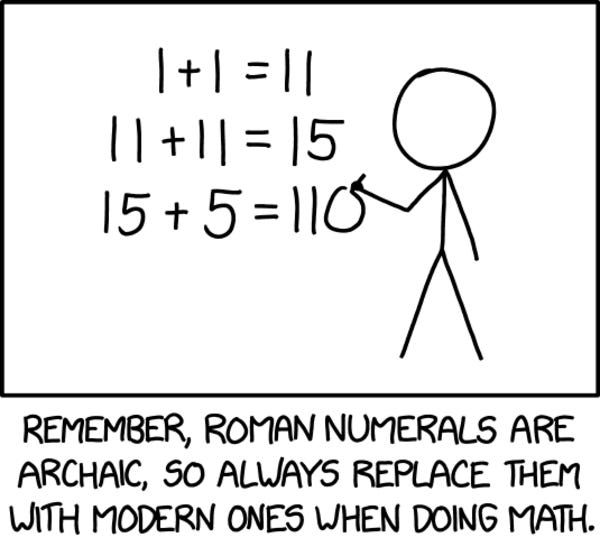 xkcd: Roman Numerals xkcd: Roman Numerals