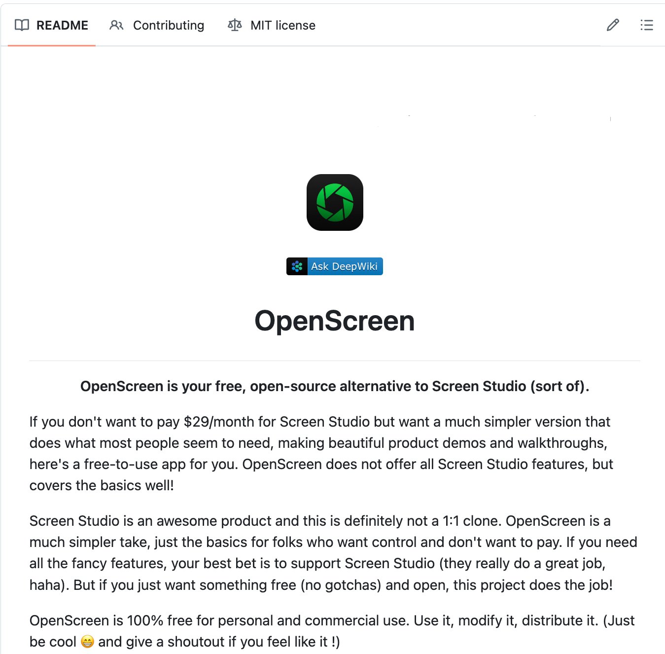 OpenScreen and Recordly comparison image showing both open source screen recorders that mimic Screen Studio's auto-zoom and cursor polish