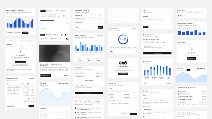 shadcn CLI v4 launch image from X showing new agent-focused features